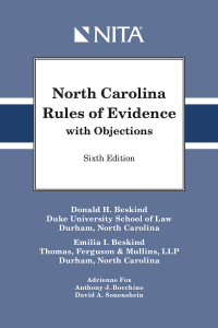 Cover image: North Carolina Rules of Evidence with Objections 6th edition 9798886690453