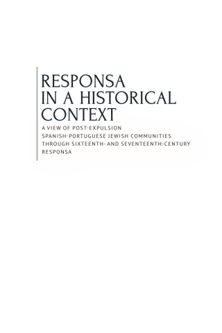 Imagen de portada: Responsa in a Historical Context 9798887193595