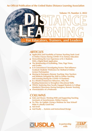 Imagen de portada: Distance Learning: Volume 19 #2 9798887300788