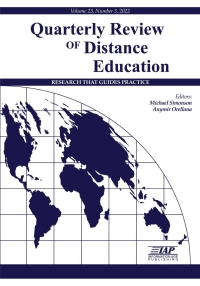 Imagen de portada: Quarterly Review of Distance Education: Volume 23 #3 9798887302577