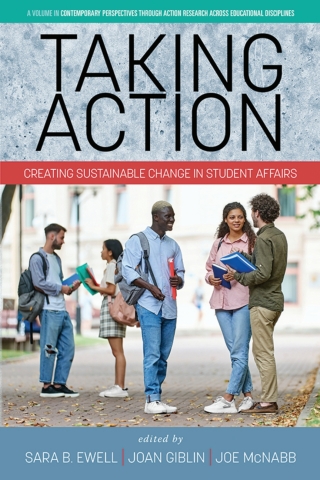 Omslagafbeelding: Taking Action: Creating Sustainable Change in Student Affairs 9798887303956