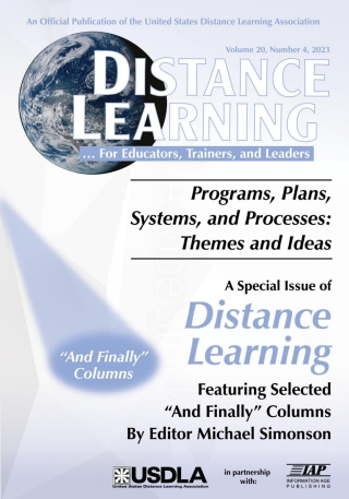 Cover image: Distance Learning: Volume 20 #4 9798887305363