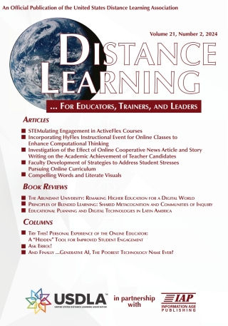 Cover image: Distance Learning: Volume 21 #2 9798887307657