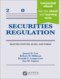 صورة الغلاف: Securities Regulation: Selected Statutes, Rules, and Forms 2023 Supplement 9798889061441