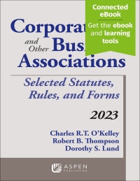 Cover image: Corporations and Other Business Associations 9798889062301
