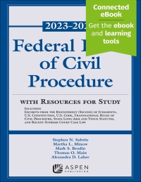 表紙画像: Federal Rules of Civil Procedure, With Resources for Study, 2023-2024 9798889062448