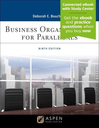 Imagen de portada: Business Organizations for Paralegal 9th edition 9781543826906