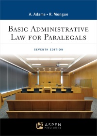 Cover image: Basic Administrative Law for Paralegals 7th edition 9798889068877