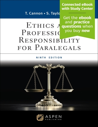 Cover image: Ethics and Professional Responsibility for Paralegals 9th edition 9781543820546