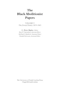 Cover image: The Black Abolitionist Papers 9780807820070