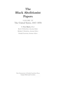 Cover image: The Black Abolitionist Papers 9780807819746