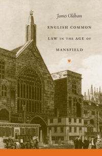 Omslagafbeelding: English Common Law in the Age of Mansfield 1st edition 9780807828694