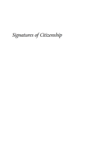 Cover image: Signatures of Citizenship 1st edition 9780807854266