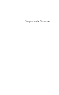 Cover image: Congress at the Grassroots 1st edition 9780807825426