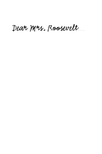 Imagen de portada: Dear Mrs. Roosevelt 1st edition 9780807827475