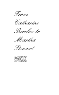Imagen de portada: From Catharine Beecher to Martha Stewart 1st edition 9780807853719