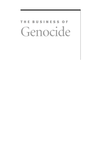 Cover image: The Business of Genocide 1st edition 9780807856154