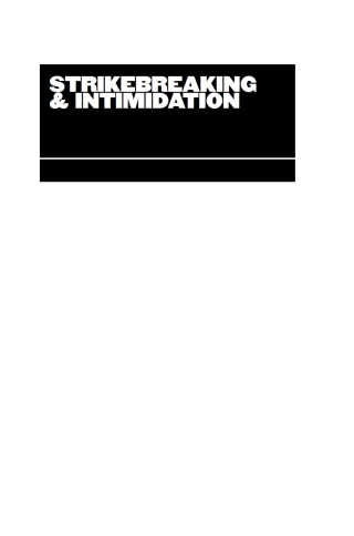Cover image: Strikebreaking and Intimidation 1st edition 9780807827055