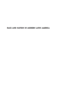 Imagen de portada: Race and Nation in Modern Latin America 1st edition 9780807854419