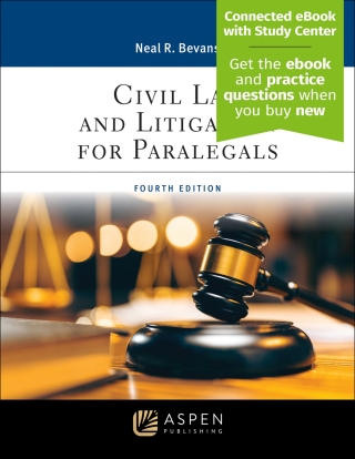 Cover image: Civil Law and Litigation for Paralegals 4th edition 9798892073998