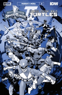 Cover image: Mighty Morphin Power Rangers/Teenage Mutant Ninja Turtles II Black & White Edition #1 9798892150071