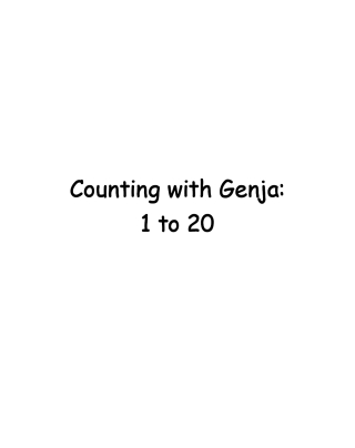 Imagen de portada: Counting With Genja: 1-20 9798893089790