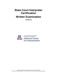 Cover image: State Court Interpreter Certification Written Practice Test- Test B 9798991519533