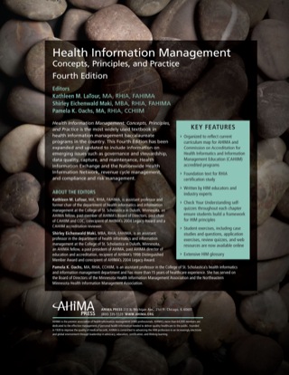 Cover image: Health Information Management: Concepts, Principles, and Practice 4th edition 9781584263593