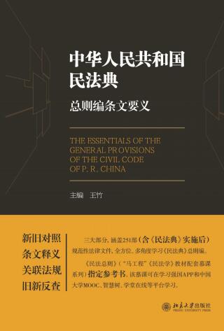 Cover image: 《中华人民共和国民法典》总则编条文要义 1st edition 9787301319055