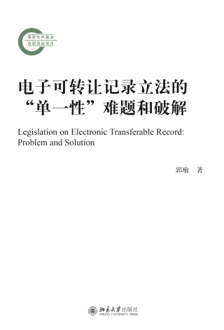 Cover image: 电子可转让记录立法的“单一性”难题和破解 1st edition 9787301304594