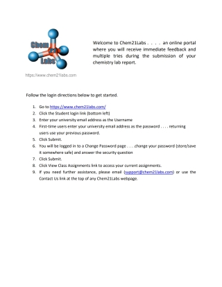 Cover image: Chem21Labs Online Lab Submission Portal 1st edition chem21labsNicholls