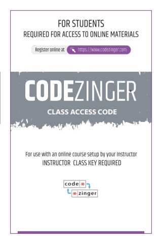 Imagen de portada: CodeZinger – Standard, 1-month access 1st edition CODEZINGER30STANDARD