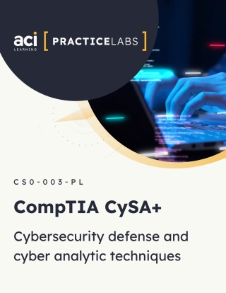 Cover image: CompTIA CySA+: Cybersecurity defense and Cyber analytic techniques 1st edition CS0003PL