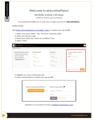Cover image: eNovativePiano semester (120 day) license ENPSEM2009