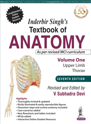 Cover image: Inderbir Singh’s Textbook of Anatomy (Volume 1: Upper Limb and Thorax) 7th edition 9789389034998