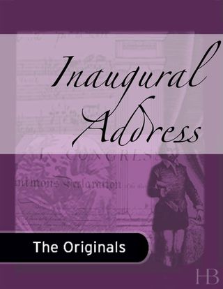 Cover image: Inaugural Address