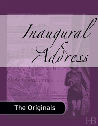 Cover image: Inaugural Address