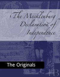 Cover image: The Mecklenburg Declaration of Independence