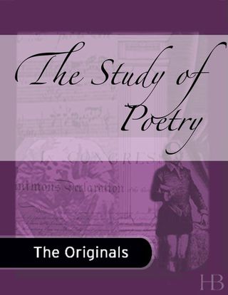 Cover image: The Study of Poetry