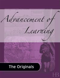 Immagine di copertina: Advancement of Learning