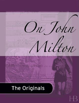 Titelbild: On John Milton