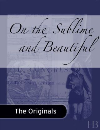 Cover image: On the Sublime and Beautiful