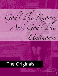 Cover image: God the Known and God the Unknown