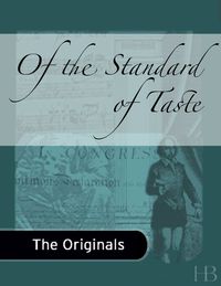 Titelbild: Of the Standard of Taste