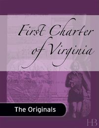 Cover image: First Charter of Virginia