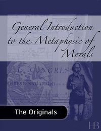 Cover image: General Introduction to the Metaphysic of Morals