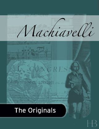 Cover image: Machiavelli