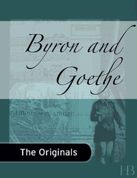 Cover image: Byron and Goethe