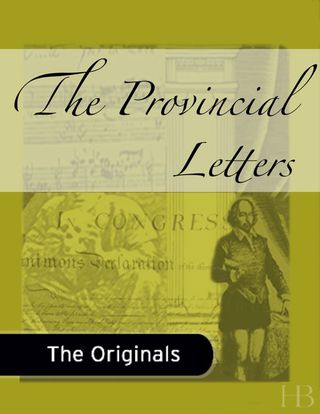 Cover image: The Provincial Letters