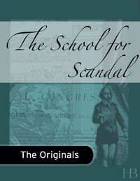 Cover image: The School for Scandal